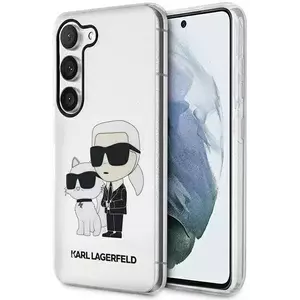 Tok Karl Lagerfeld Samsung Galaxy S23 transparent hardcase Gliter Karl&Choupette (KLHCS23SHNKCTGT) kép