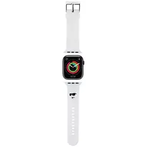 Óraszíj Karl Lagerfeld KLAWMSLCNH Apple Watch Strap 38/40/41mm white3D Rubber Choupette Heads (KLAWMSLCNH) kép