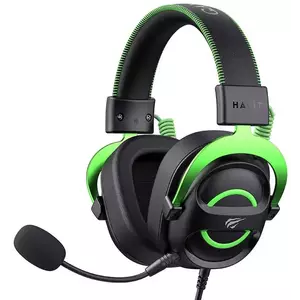 Fejhallgató Gaming Headphones Havit H2002E (Black-Green) kép