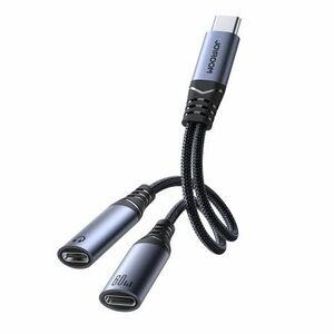 Joyroom SY-C03 adapter USB-C / 2x USB-C, fekete kép