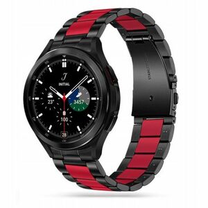 Tech-Protect Stainless szíj Samsung Galaxy Watch 4 / 5 / 5 Pro / 6, black/red kép