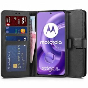 Tech-Protect Wallet bőr könyvtok Motorola Edge 30 Neo, fekete kép