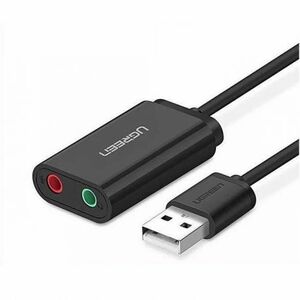 Ugreen US205 USB external hangártya 15cm, fekete (30724) kép