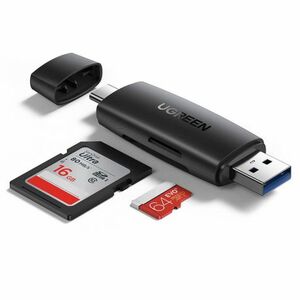 Ugreen CM304 kártya olvasó USB / USB-C / SD / micro SD, fekete (80191) kép