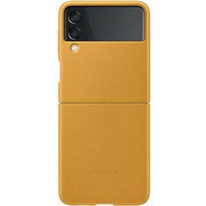 Galaxy Z Flip 3 Leather cover yellow (EF-VF711LYEGWW) kép