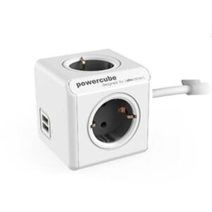 PowerCube Extended 4 Plug + 2 USB 1, 5 m (1402GY) kép