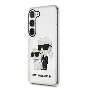 Tok Karl Lagerfeld IML Glitter Karl and Choupette NFT Samsung Galaxy S23 számára, átlátszó kép