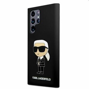 Tok Karl Lagerfeld Liquid Silicone Ikonik NFT for Samsung Galaxy S23 Ultra, fekete kép