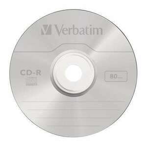 VERBATIM CD-R lemez, 700MB, 80min, 16x, 1 db, normál tok, VERBATI... kép