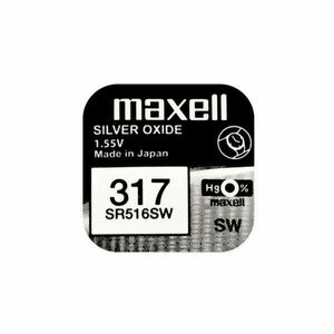 Maxell 317 (SR516, SR62) ezüst-oxid gombelem 1db kép