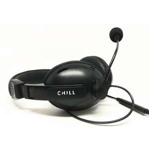 CHILL CH001 SZTEREO USB HEADSET, fekete, 2m-es kábel, ki-be kapcs... kép