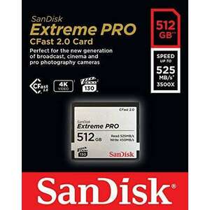 SanDisk Extreme Pro SDCFSP-512G-G46D 512GB CFAST 2.0 525MB/s VPG1... kép
