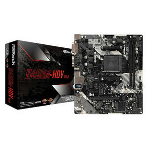 Asrock B450M-HDV R4.0 AMD B450 AM4 foglalat Micro ATX kép