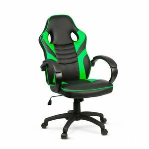 Karfás gamer szék Zöld kép