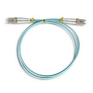 Qoltec 54075 száloptikás kábel 1 M LC/UPC OM3 Türkizkék kép