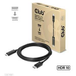 Club3D DisplayPort 1.4 to HDMI 4K120Hz or 8K60Hz HDR10 Cable M/M kép