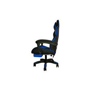 Gamer szék PRO, lábtartóval, kék színben kép