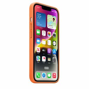 Apple iPhone 14 Leather Case with MagSafe - Orange kép