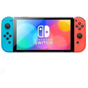 Nintendo Switch (OLED modell) Neon Kék és Neon Piros Joy-Con kont... kép