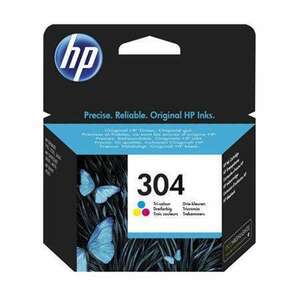 HP N9K05AE Tintapatron DeskJet 3720, 3730 nyomtatóhoz, HP 304, színes kép