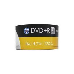 HP DVD+R lemez, 4, 7 GB, 16x, 50 db, zsugor csomagolás, HP kép