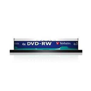 VERBATIM DVD-RW lemez, újraírható, 4, 7GB, 4x, 10 db, hengeren, VE... kép