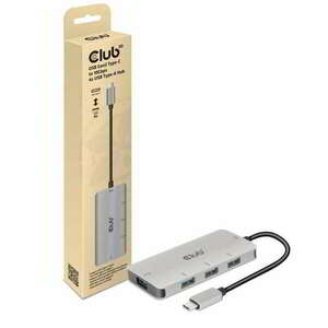 Club3D USB Gen2 Type-C – 10 Gbps sebességű 4 db USB Type-A adapter kép