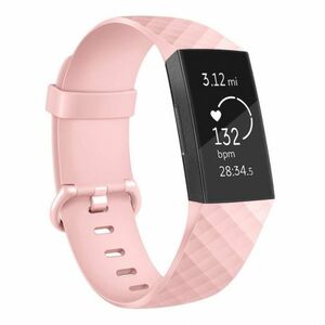 BStrap Silicone Diamond (Small) szíj Fitbit Charge 3 / 4, sand pink (SFI008C09) kép