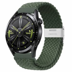 BStrap Elastic Nylon 2 szíj Huawei Watch GT/GT2 46mm, olive green (SSG027C0503) kép