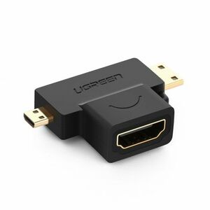 Ugreen adapter Micro HDMI + Mini HDMI / HDMI, fekete (20144) kép