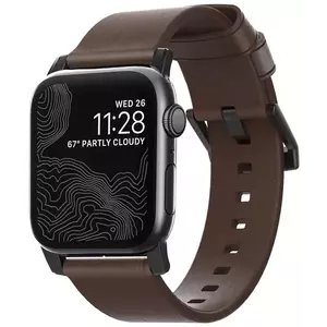 Óraszíj NOMAD - Leather Strap Modern Apple Watch 42/44MM Black kép