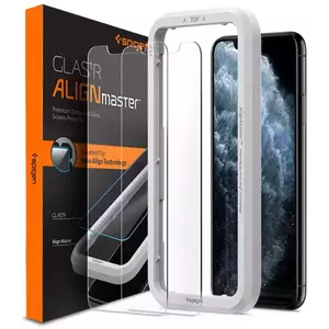 TEMPERED KIJELZŐVÉDŐ FÓLIA SPIGEN - Apple iPhone 11 PRO, Screen Protector ALM GLAS.tR SLIM 2-pack, Clear (AGL00109) kép