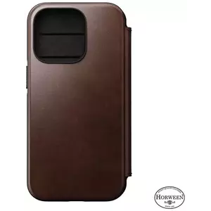 Tok Nomad Leather MagSafe Folio, brown - iPhone 14 Pro (NM01234685) kép