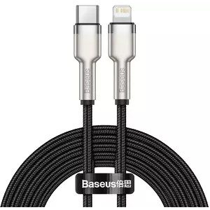 Kábel USB-C cable for Lightning Baseus Cafule, PD, 20W, 2m, black (6953156202108) kép