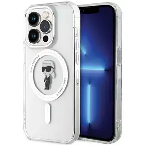 Tok Karl Lagerfeld KLHMP15LHFCKNOT iPhone 15 Pro 6.1" transparent hardcase IML Ikonik MagSafe (KLHMP15LHFCKNOT) kép