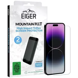 TEMPERED KIJELZŐVÉDŐ FÓLIA Eiger Mountain H.I.T. Screen Protector (2 Pack) for Apple iPhone 15 Plus / 15 Pro Max kép