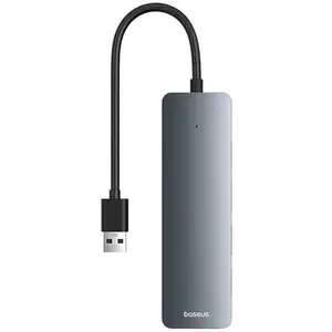 USB Hub Baseus 4in1 Hub UltraJoy Lite USB-A to USB 3.0 15cm (grey) kép