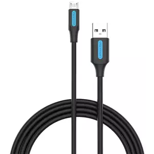 Kábel Vention USB 2.0 A to Micro-B 3A cable 2m COLBH black kép