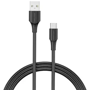 Kábel Vention USB 2.0 A to USB-C 3A cable 0.25m CTHBC black kép