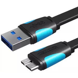 Kábel Vention Flat USB 3.0 A to Micro-B cable VAS-A12-B025 0.25m Black kép