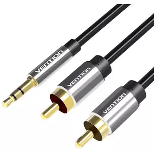 Kábel Vention 3.5mm Male to 2x RCA Male Audio Cable 3m BCFBI Black kép