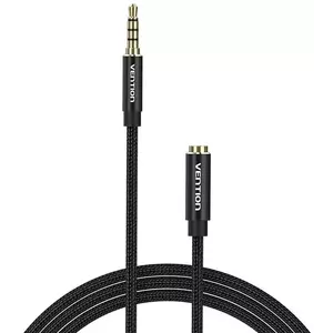 Kábel Vention TRRS 3.5mm Male to 3.5mm Female Audio Extender 3m BHCBI Black kép