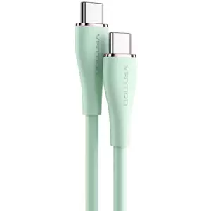 Kábel Vention USB-C 2.0 to USB-C 5A Cable TAWGG 1.5m Light Green Silicone kép