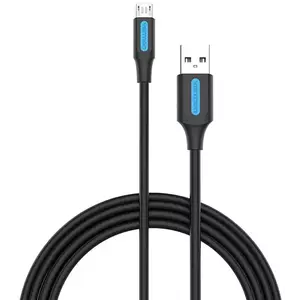 Kábel Vention USB 2.0 A to Micro-B 3A cable 0.5m COLBD black kép