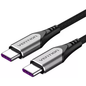 Kábel Vention USB-C 2.0 to USB-C 5A Cable TAEHH Gray 2m kép
