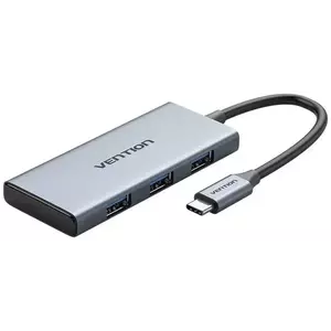 USB Hub Vention USB-C to HDMI, 3x USB 3.0, SD, TF Hub TOOHB 0.15m Gray kép