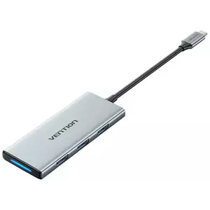 USB Hub Vention USB-C to HDMI, 3x USB 3.0, SD, TF, PD Hub TOPHB 0.15m Gray kép