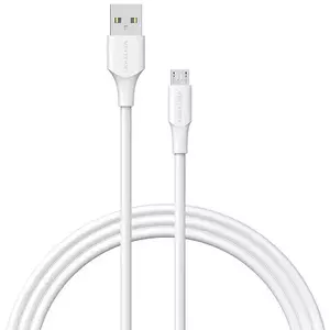 Kábel Vention Cable USB 2.0 Male to Micro-B Male 2A 1m CTIWF (white) kép