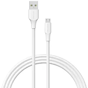 Kábel Vention Cable USB 2.0 Male to Micro-B Male 2A 1.5m CTIWG (white) kép