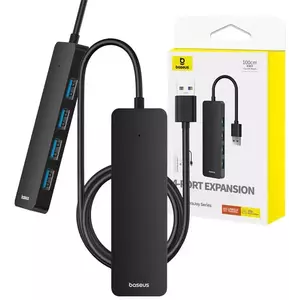 USB Hub Baseus 4in1 Hub UltraJoy Lite USB-A to USB 3.0 1m (black) kép